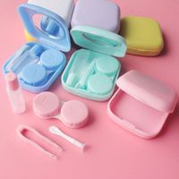 New Arrival Cute Square Contact Lens Case Travel Set