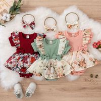 Baby Girl Jumpsuit Set Cotton Organic Jumpsuit Baby Girl Short Sleeve Newborn Baby Clothes