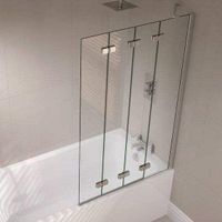 Frameless Pilot 4 Hinged Folding Shower Door Tub Shower Screen