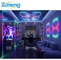 Manufacturer sells RGB honeycomb nightclub lamp aluminum alloy hexagonal lamp remote control