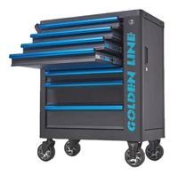Steel 7 Drawer Tool Cabinet Workshop Tool Trolley and Tool Box with Hand Tool Set