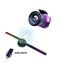 2 blades 42cm fast delivery high resolution holographic display fan 3d led holographic naked eye stereoscopic 3d holographic fan 42cm