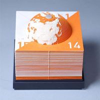 Creative DIY Paper Calendar Art Earth Sculpture Gift Calendar Sticky Notebook 3D Calendar Customization