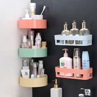 Bathroom accessories living room wall-mounted blister storage rack storage rack seamless tape plastic bathroom wall storage rack