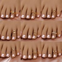 Summer Knuckle Foot Adjustable Ring 37 Styles Copper 18K Gold Plated Jewelry Geometric Love Toe Chain Adjustable Toe Ring