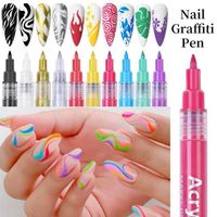 Nail Graffiti Pen for 3d Nail Art DIY Gel Nail Painting Nail Art Tools Paint Pen