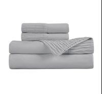 Customizable 4 Piece Solid Color Polyester Microfiber Cooling Bedding Set