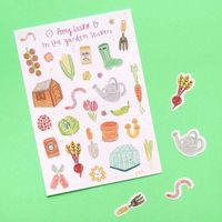 Sticker sheet with vinyl stickers, self-adhesive calendar budget planner