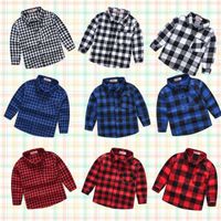 New Fashion Style Boys Cotton Comfortable Shirt High Quality Boys Plaid Shirt Casual Boys Long Sleeve Shirt Autumn