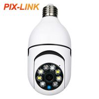 Full Color Night Vision CCTV Camera V38 Pro Auto Tracking Security Camera Ptz Wifi Bulb Camera with E27 Socket
