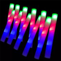 Wholesale RGB Custom Logo Cheer Glow Party LED Foam Sticks for Concert Party Neon Light Party