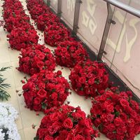 Luxury Wedding Rose Balls Wedding Table Centerpieces Custom Artificial Flower Balls Silk Flowers Wholesale