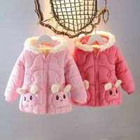 Children's thickened high-quality cotton clothing winter cartoon boys and girls exotic hooded coat baby coat