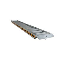 Aluminum truck ramp with up and down rollers
