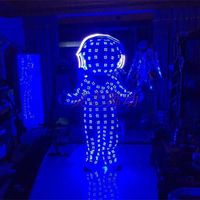 LED robot costume nightclub luminous dance performance costume led luminous cpstumes dance costume led robot suit