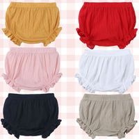 Yiwu Yiyuan High Quality Comfortable Soft Cotton Baby Bloomers Fashionable Baby Ruffle Bloomers Pink Girls Baby Pants