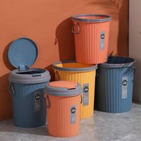 Large thickened trash can, household kitchen pressure ring, bathroom trash can ring classification Creative Nordic wicker waste basket