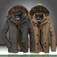 Best Plus Size Men's Customized Parka Quilted Winter Coat Men's Hooded Warm Jacket Winter Parka with Fleece Lining