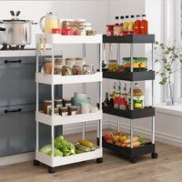 PP Plastic Multi-Layer Space Saving Crack Shelf Bathroom Gap Bracket Removable Shelf Kitchen Narrow Storage Rack Kitchen Storage Rack