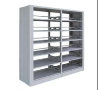 High quality six-story library double-sided two-column steel bookshelf
