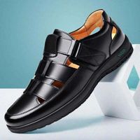 2023 OEM Custom Footwear Sandals Home Men's Cowhide Sandals Made Men's Sandals Foam