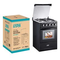 WINNING STAR ST-9613 Kj-28 4 Burner Gas Range Black Upright Cooking Stove with Built-in Full Gas Oven