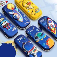 eva large-capacity cartoon pencil case for children 3D student cartoon box double-layer pencil case for men