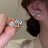 Korean pearl earrings small fashionable design high-end pair of earrings
