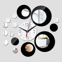 DIY Home Accessories Creative Modern 3D Mirror Wall Sticker Acrylic Luxury Design Wall Clock