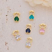 Wholesale pendants for girls and boys 18K gold plated color zirconia stat moon pendant suitable for DIY pendant jewelry making