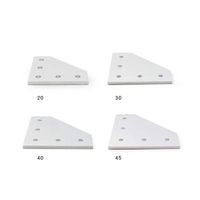 External connecting plate T aluminum 5-hole L-shaped connecting plate angle bracket plate suitable for 2020 aluminum profiles