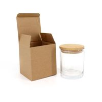 4oz 6oz 8oz 12oz Clear Luxury Glass Candle Jars Exclusive Customizable Glass Candle Jars with Lids and Box