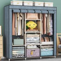 Wholesale Armario Children's Bedroom Furniture Wardrobe Wardrobe Simple Design Fabric Portable Clothing Wardrobe Storage Box