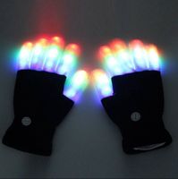 Glowing Dance Gloves Colorful Costume Props Makeup Costume Christmas Glowing LED Supplies for Halloween
