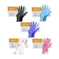 G9 Cheap Exam guantes de nistrilo Boxed 4mil 6mil Black Nitrile Gloves Pure Examination Food Handling Powder-Free Nitrile Gloves