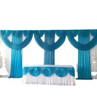 3m x 6m ice silk background panel decoration wedding party decoration table skirt