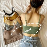 Women's seamless underwear with breast-wrap strap base and girls' sports vest bra