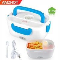 B10-0850 Amz Best Seller Household Plastic Heated Lunch Box Electric Lunch Box with Spoon