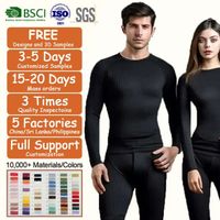Customized manufacturing clothes 2 pieces/set of clothing men's thermal clothing constant temperature thin trousers men's thermal underwear
