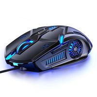 Gaming Mouse Wired Silent Mouse Gamer Mouse 6 Button Illuminated USB Computer Mouse Suitable for Computer PC Laptop Gaming