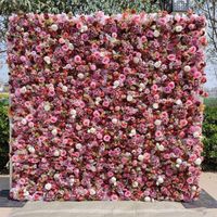 DKB High Quality Silk Wedding Event Flowers 5D/8D Artificial Rose Flower Wall Wedding Home Party Decoration Stage Background