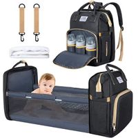 Foldable Customized Multifunctional Waterproof Baby Diaper Crib Bag Backpack Portable for Baby and Mom