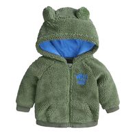 Factory price autumn and winter thickened sherpa children's coat embroidered cute baby coat