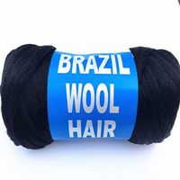 Brazilian hair wool twist braided cornrow hair extensions black artificial hair