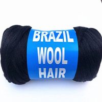 Brazilian hair wool twist braided cornrow hair extensions black artificial hair