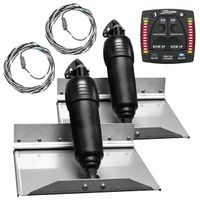 Bolt electric trim tab system 12" x 9", includes integrated helm control, actuator, wiring harness and mounting hardware