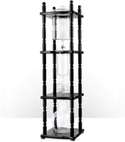 Commercial Cold Brew Coffee Drip Tower, Large Capacity 25 Cup Coffee Maker with Hand Blown Glass