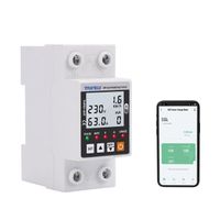 63A TUYA WiFi smart ground leakage over and under voltage protector relay device switch circuit breaker energy power kilowatt hour meter smart life