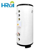 Mini split heat pump surge tank or domestic domestic hot water storage tank with thermometer
