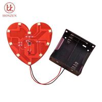 Super bright red heart shaped 5050 SMD LED flash circuit board module for advertising